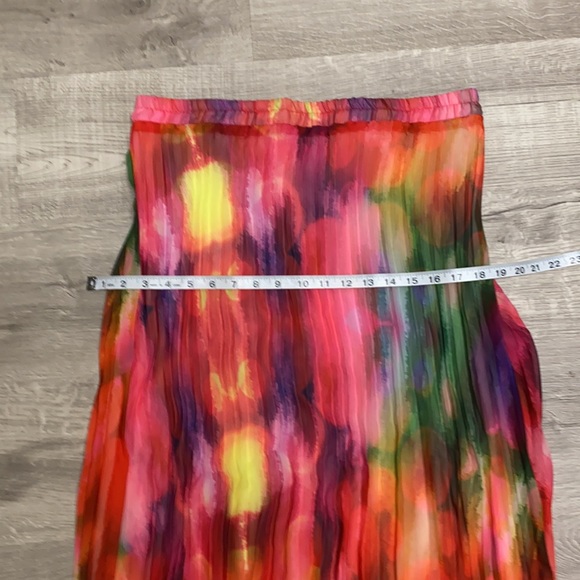 Cristina Multicoloured Pleated Maxi Skirt - Picture 6 of 7